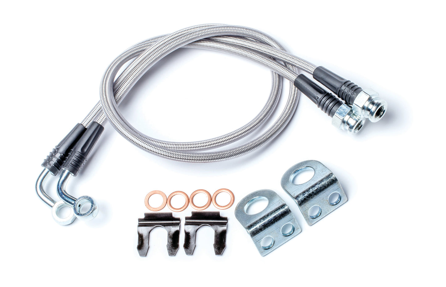 TERAFLEX JK / TJ: 26'' STAINLESS STEEL BRAIDED BRAKE LINE KIT - FRONT